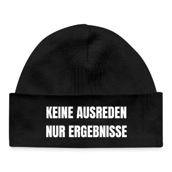Pas d’excuses Seulement des résultats | Chemise de travail - Bonnet bébé bio - noir - Devant