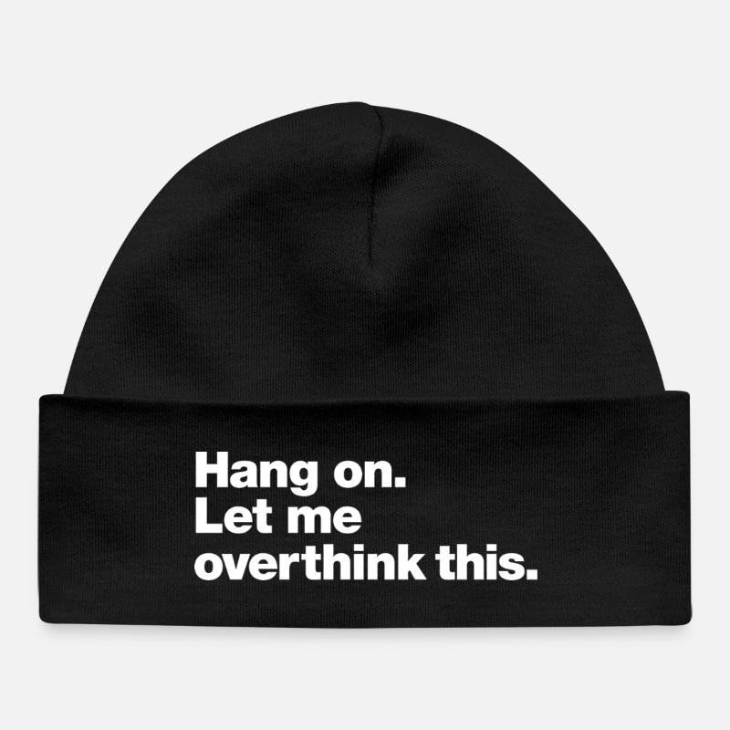 Hang On: Overthink This - Bonnet bébé bio - noir