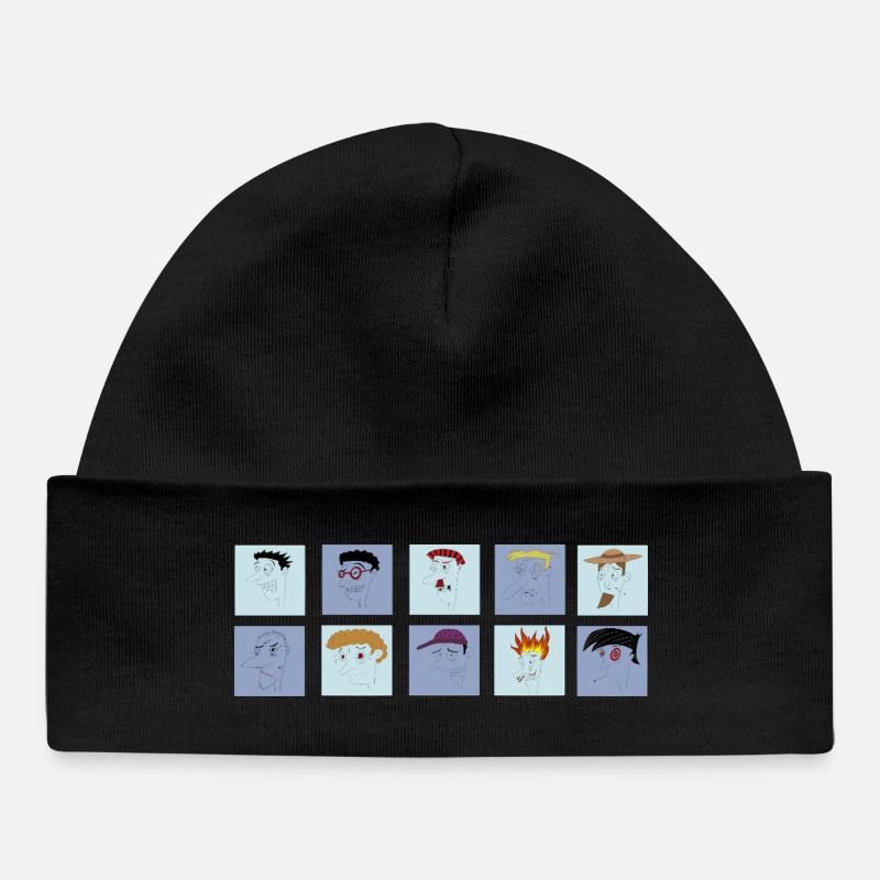 Collection d’hommes stressés - Bonnet bébé bio - noir