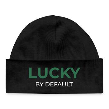 Chanceux par défaut - Bonnet bébé bio - noir - Devant