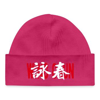 Wing Chun Chinese Martial Art - Baby Organic Beanie - hot pink - Front