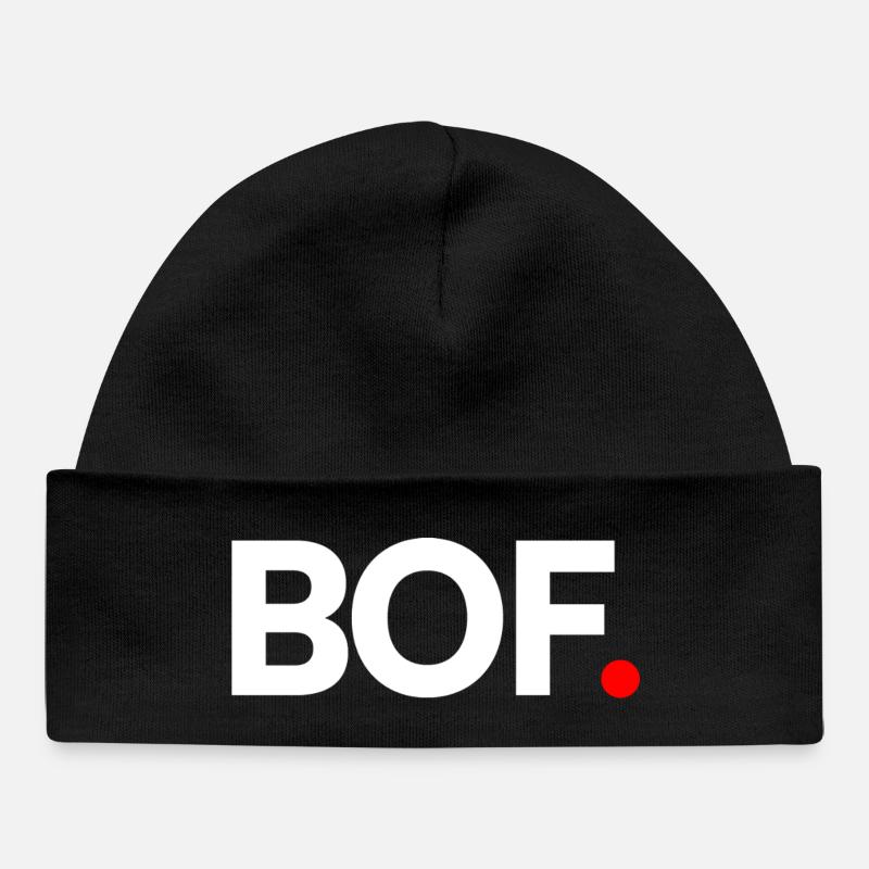 BOF | Expression humour minimaliste - Bonnet bébé bio - noir