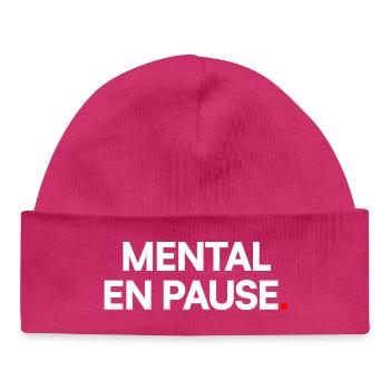Mental pause - Baby Organic Beanie - hot pink - Front