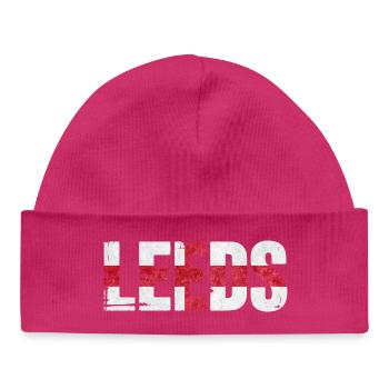 Leeds England - Baby Organic Beanie - hot pink - Front