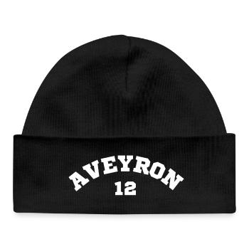 Aveyron 12 T-Shirt Humorgeschenk - Baby Organic Mütze - Schwarz - Vorne
