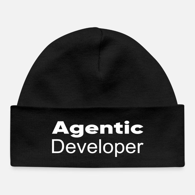 Techno-utopie : Développeur Agent - Bonnet bébé bio - noir