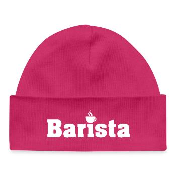 Barista Kaffeeliebe Cafe Logo Grafik Grafik icon - Baby Organic Mütze - hot Pink - Vorne