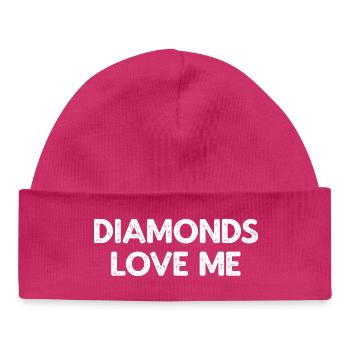 Diamant diamant amour bijoux bague cadeau femme - Bonnet bébé bio - hot pink - Devant