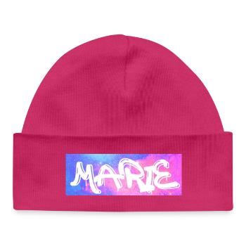 Marie Graffiti Neon Splash - Baby Organic Mütze - hot Pink - Vorne