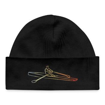 Vintage Rudder Sketch - Baby Organic Beanie - black - Front