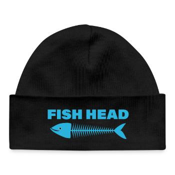 FISH HEAD - Baby Organic Mütze - Schwarz - Vorne