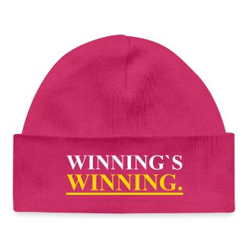 Winnings Winning - Baby Organic Mütze - hot Pink - Vorne