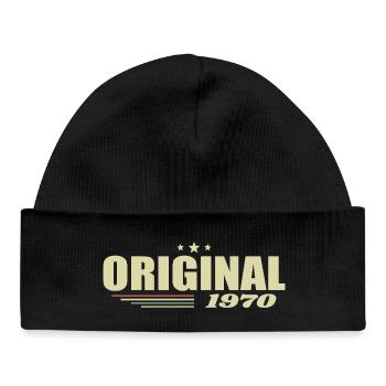 55th Birthday 55th Anniversary Original 1970 - Baby Organic Beanie - black - Front