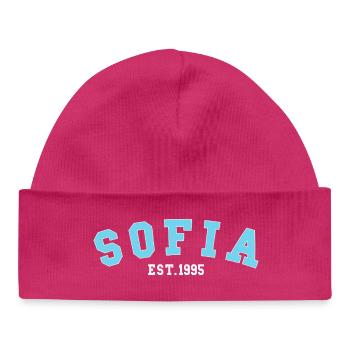 Sofia_Est_1995 - Baby Organic Beanie - hot pink - Front