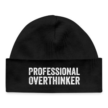 Professional Overthinker - Baby Organic Beanie - black - Front