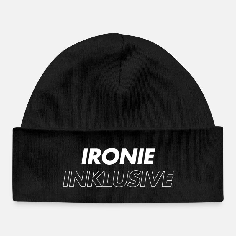 Ironie inklusive - Baby Organic Mütze - Schwarz