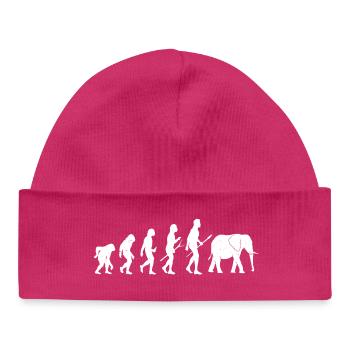 Zoo Gardien de zoo Gardien de zoo Vintage Zoo Wildlife - Bonnet bébé bio - hot pink - Devant