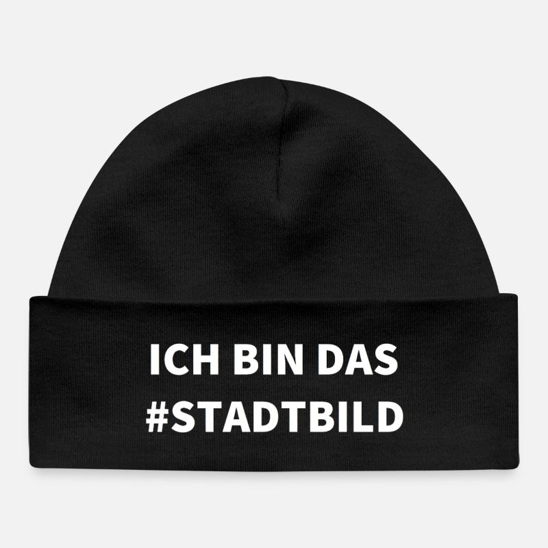 Ich bin das Stadtbild - Baby Organic Mütze - Schwarz
