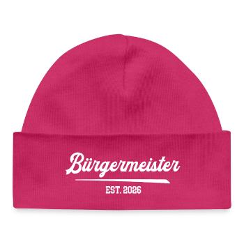 Maire depuis 2026 Élection Conseiller municipal Politicien - Bonnet bébé bio - hot pink - Devant