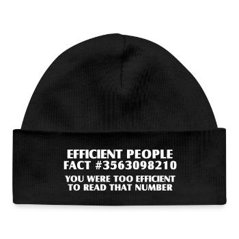 Chemise Nerd efficace - Faits informatiques amusants - Bonnet bébé bio - noir - Devant
