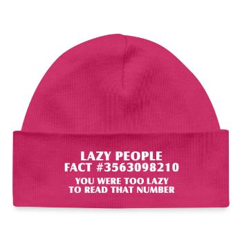 Paresseux? Tout de même ! Chemise drôle de nerd paresseux - Bonnet bébé bio - hot pink - Devant