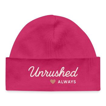 Le calme, c’est la rébellion. Soft Life Self Care - Bonnet bébé bio - hot pink - Devant