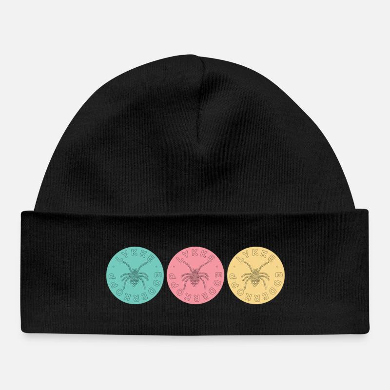 Trois vœux heureux - Bonnet bébé bio - noir