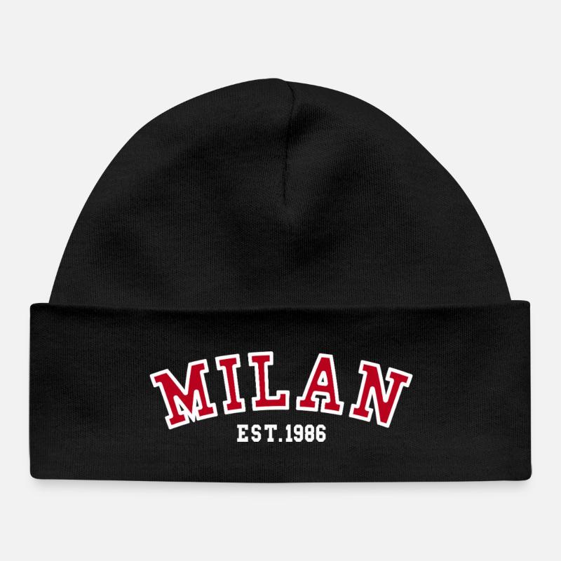 Milan Fondé en 1986 - Bonnet bébé bio - noir