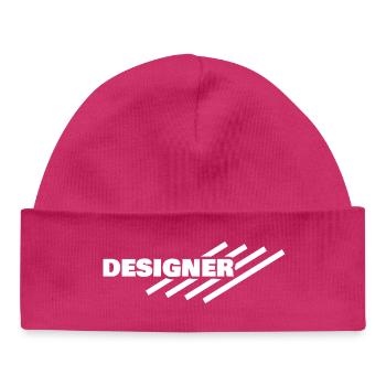 Cadeau pour le créateur - Bonnet bébé bio - hot pink - Devant