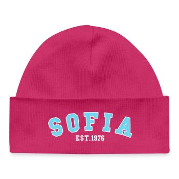Sofia Est. 1976 - Baby Organic Beanie - hot pink - Front