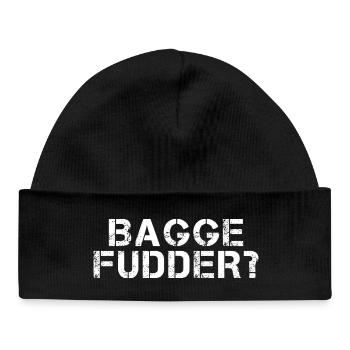 BAGGEFUDDER Hessisch Spruch Hessen lustig - Bonnet bébé bio - noir - Devant