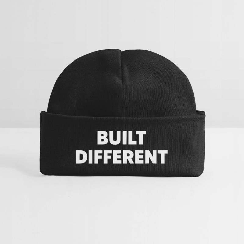 Built Different – Bold Statement Typography Baby Organic Beanie