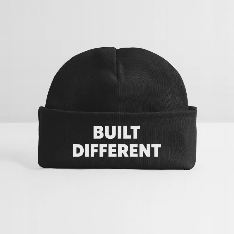 Construit différemment – Typographie audacieuse Bonnet bébé bio