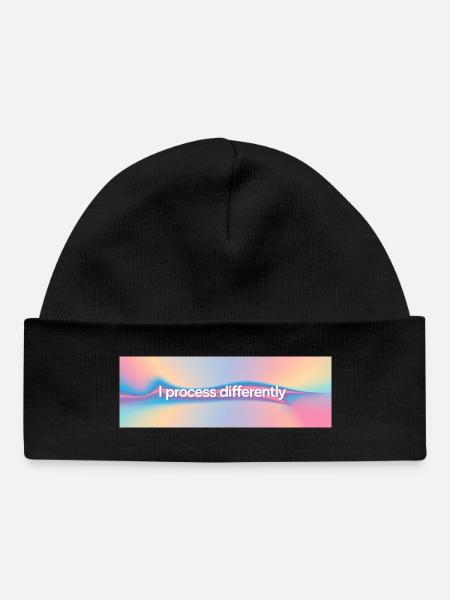 Je traite différemment - Bonnet bébé bio - noir