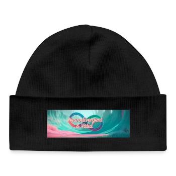 Neurodivergent & Valid - Bonnet bébé bio - noir - Devant