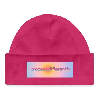I process differently - Baby Organic Mütze - hot Pink - Vorne