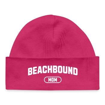 Maman à la plage - Bonnet bébé bio - hot pink - Devant