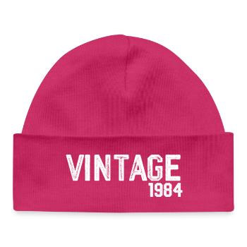Jahrgang 1984 - Baby Organic Mütze - hot Pink - Vorne