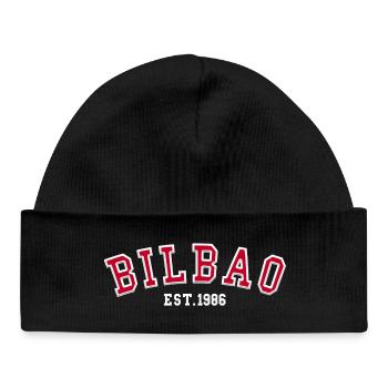 Bilbao Fondée en 1986 - Bonnet bébé bio - noir - Devant