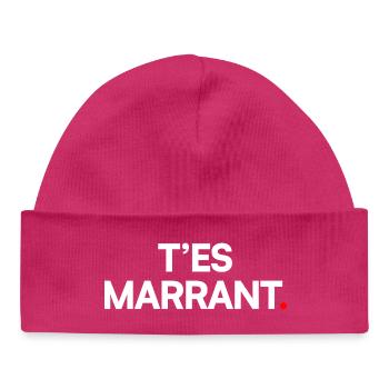 T’es marrant - Bonnet bébé bio - hot pink - Devant