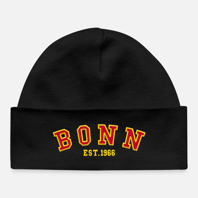 Bonn Fondée en 1966 - Bonnet bébé bio - noir