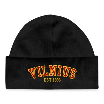 Vilnius Fondée en 1986 - Bonnet bébé bio - noir - Devant