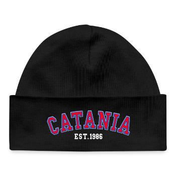 Catane Fondée en 1986 - Bonnet bébé bio - noir - Devant