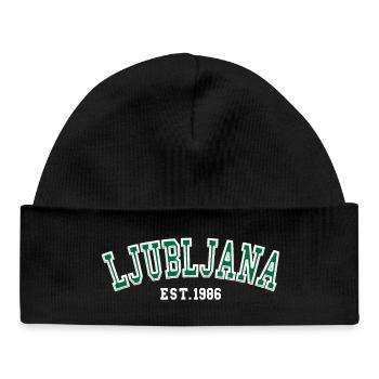 Ljubljana fondée en 1986 - Bonnet bébé bio - noir - Devant