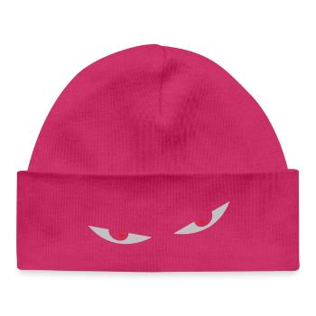 comic eyes smiley augen - Baby Organic Beanie - hot pink - Front