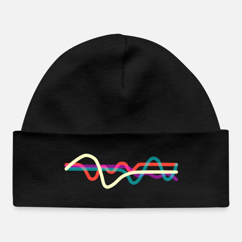 Lignes - Bonnet bébé bio - noir