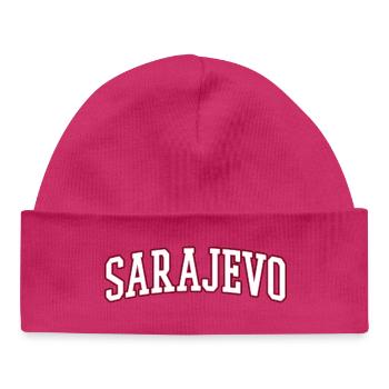 Sarajevo Bold Lettering - Baby Organic Beanie - hot pink - Front