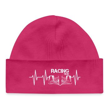 temps de course voiture de course voiture de course voitures de formule pouls - Bonnet bébé bio - hot pink - Devant