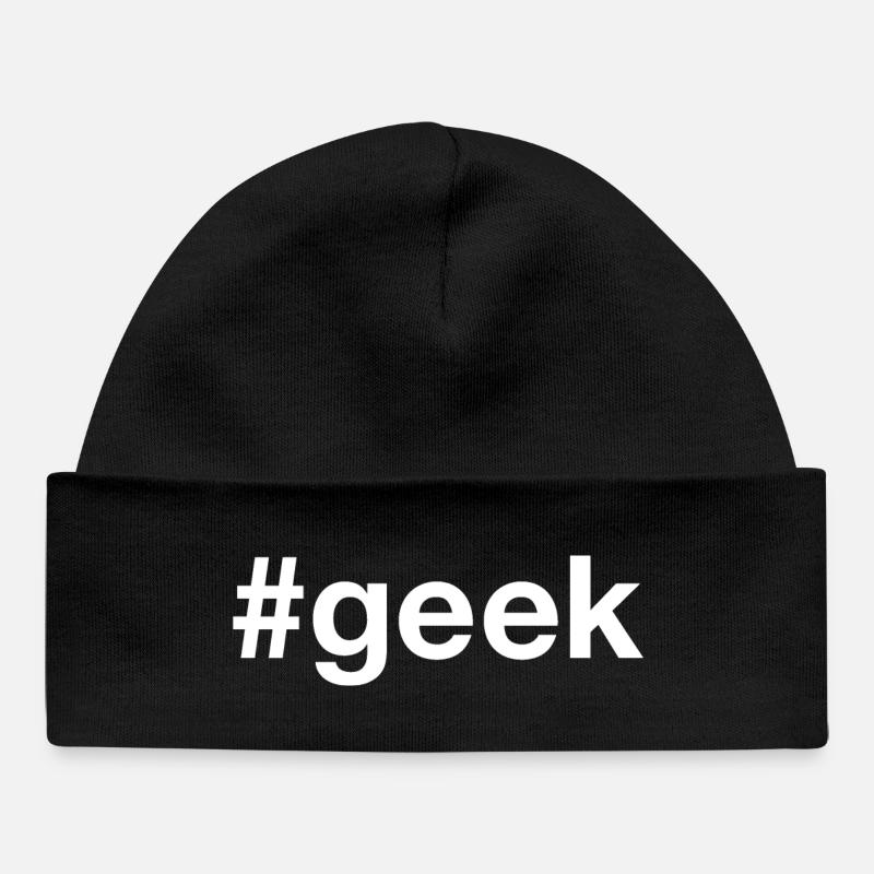 GEEK Hashtag - Bonnet bébé bio - noir