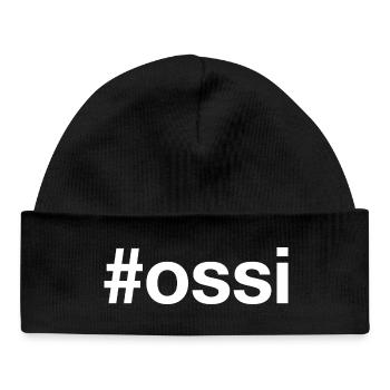 OSSI Hashtag Ostdeutschland - Baby Organic Mütze - Schwarz - Vorne